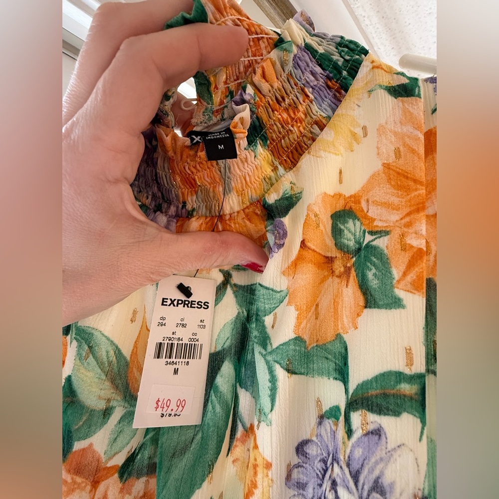 Floral Sleeveless Ruffle Dress